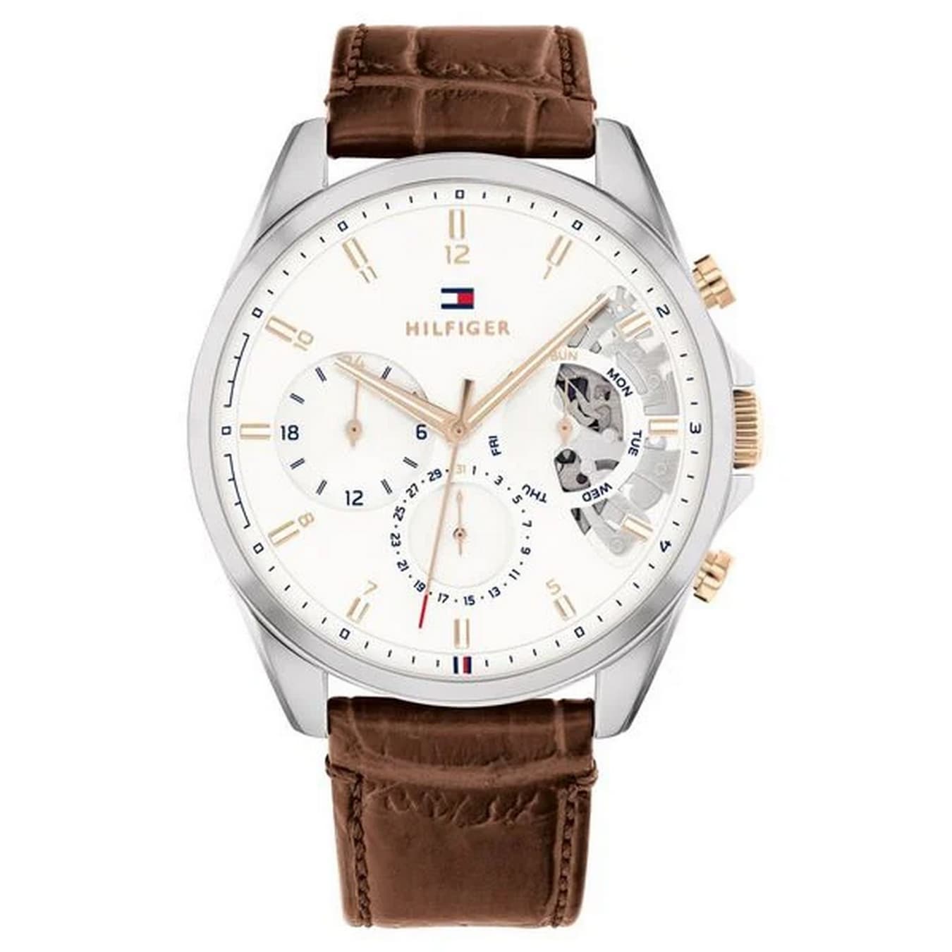 Men's White Quartz Analog Watch