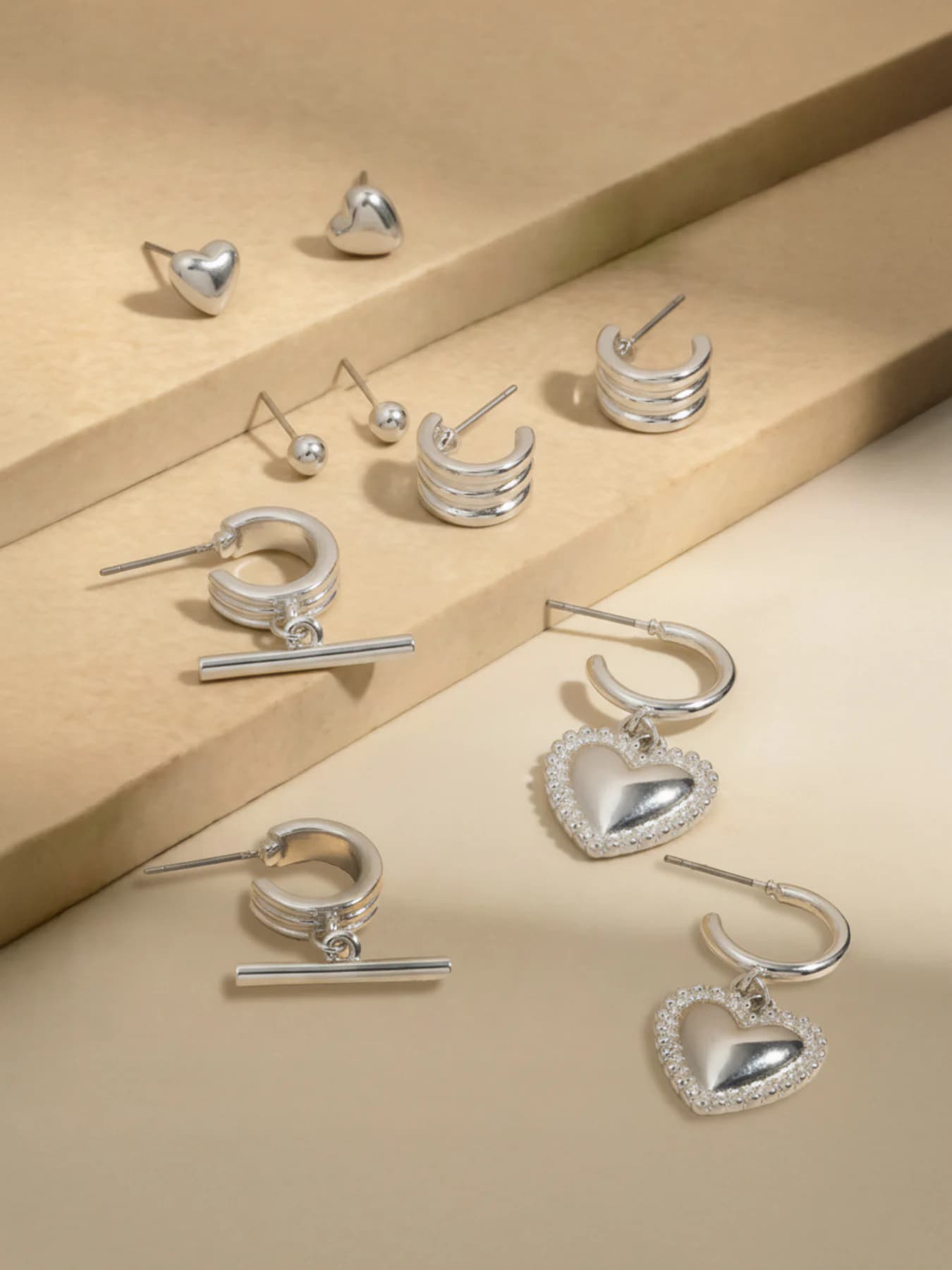 Women's Heart Shaped Drop Earrings