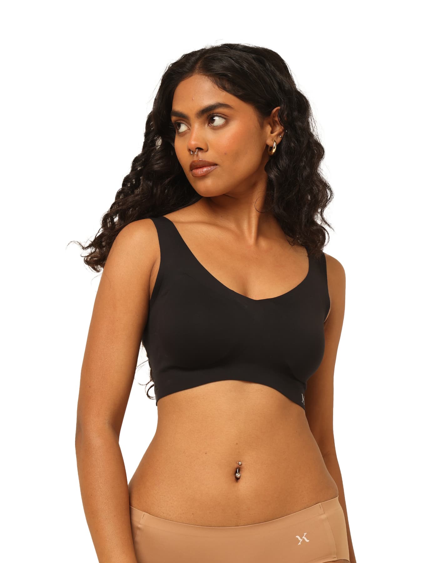 Women's Black Solid Bra