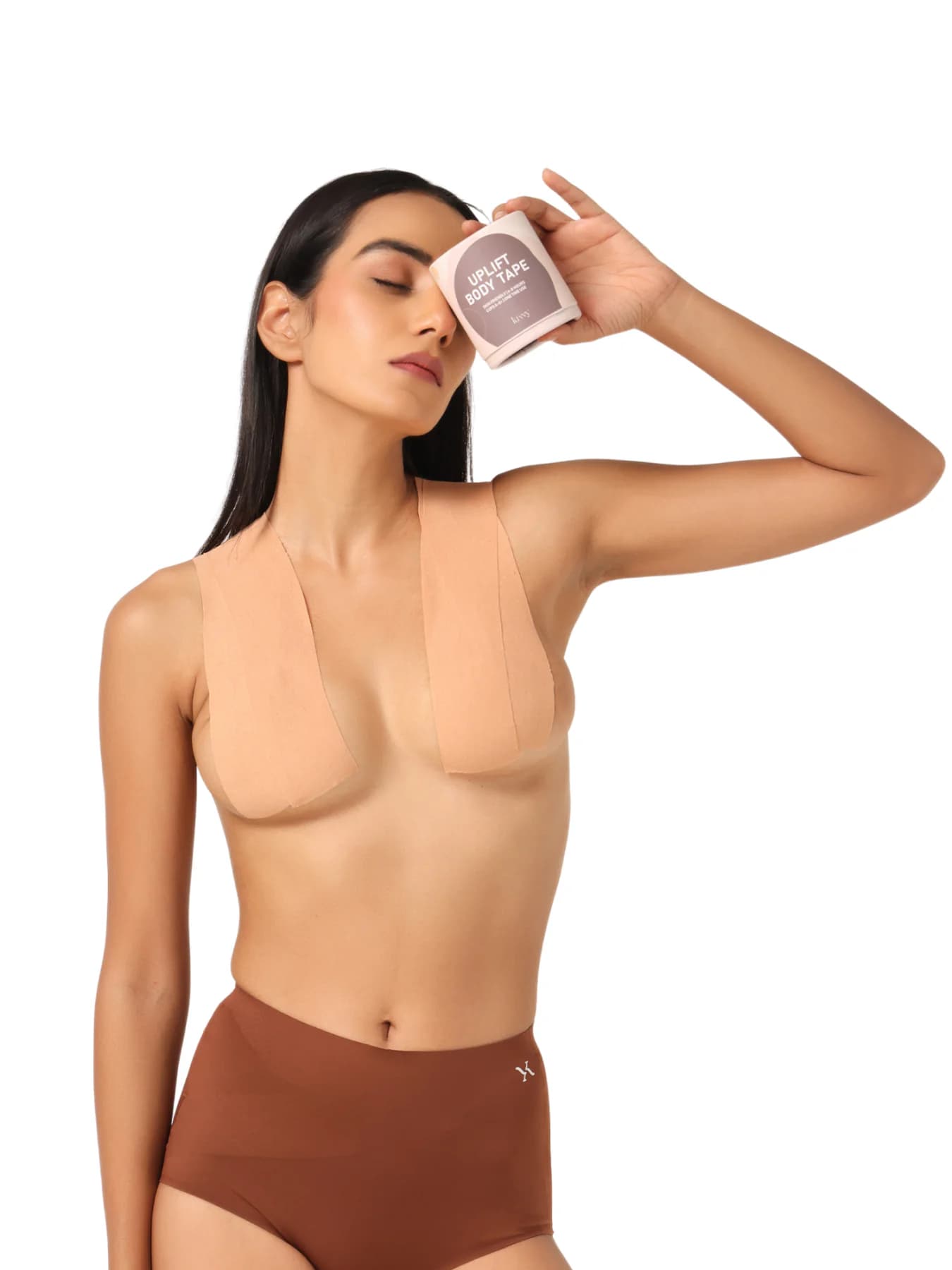 Women's Beige Solid Boob Tape
