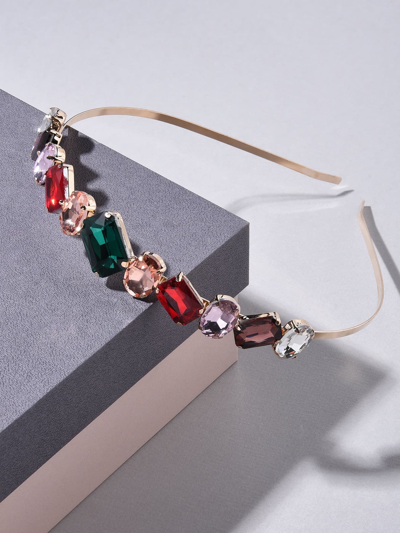 Women's Multicolor Rhinestones Embellished Contemporary Hair Band