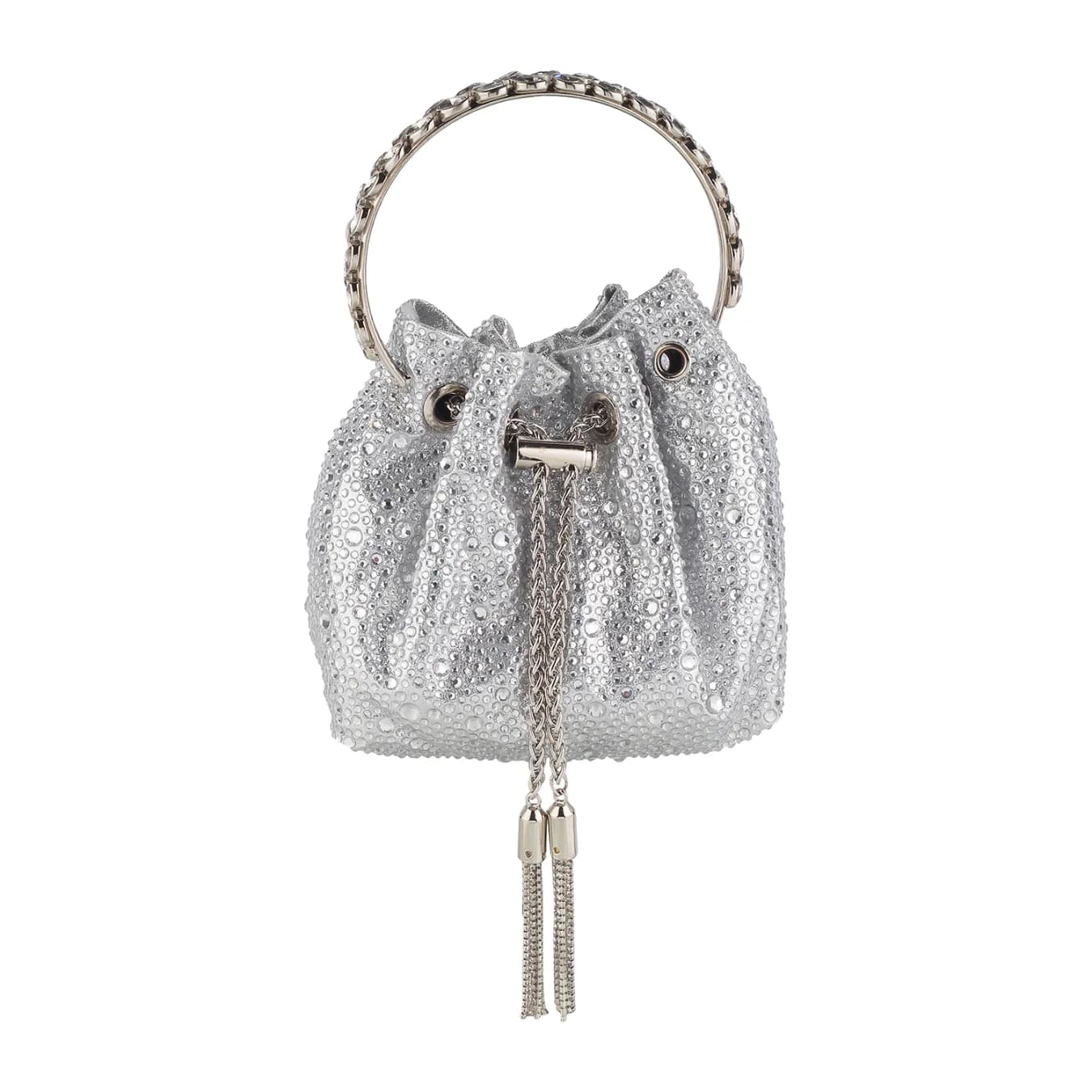 Women's Silver Casual Fabric Handbag