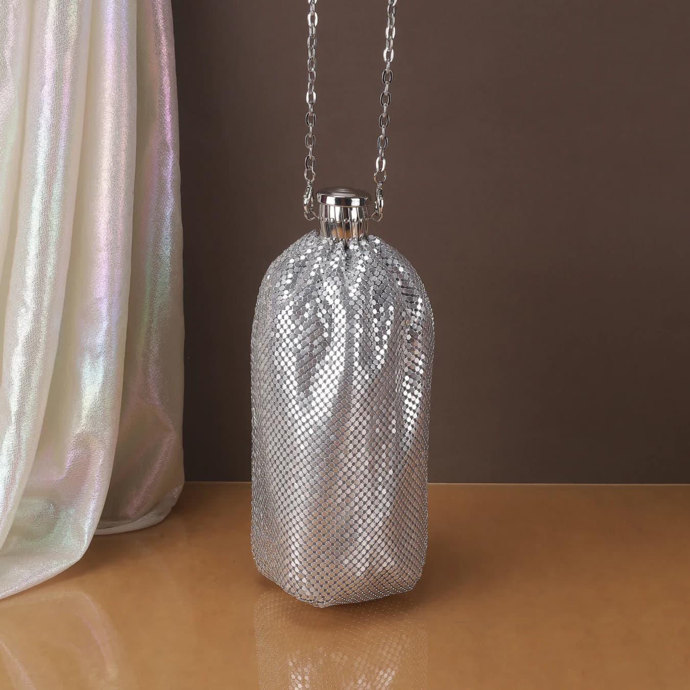 Women's Silver Casual Synthetic Handbag