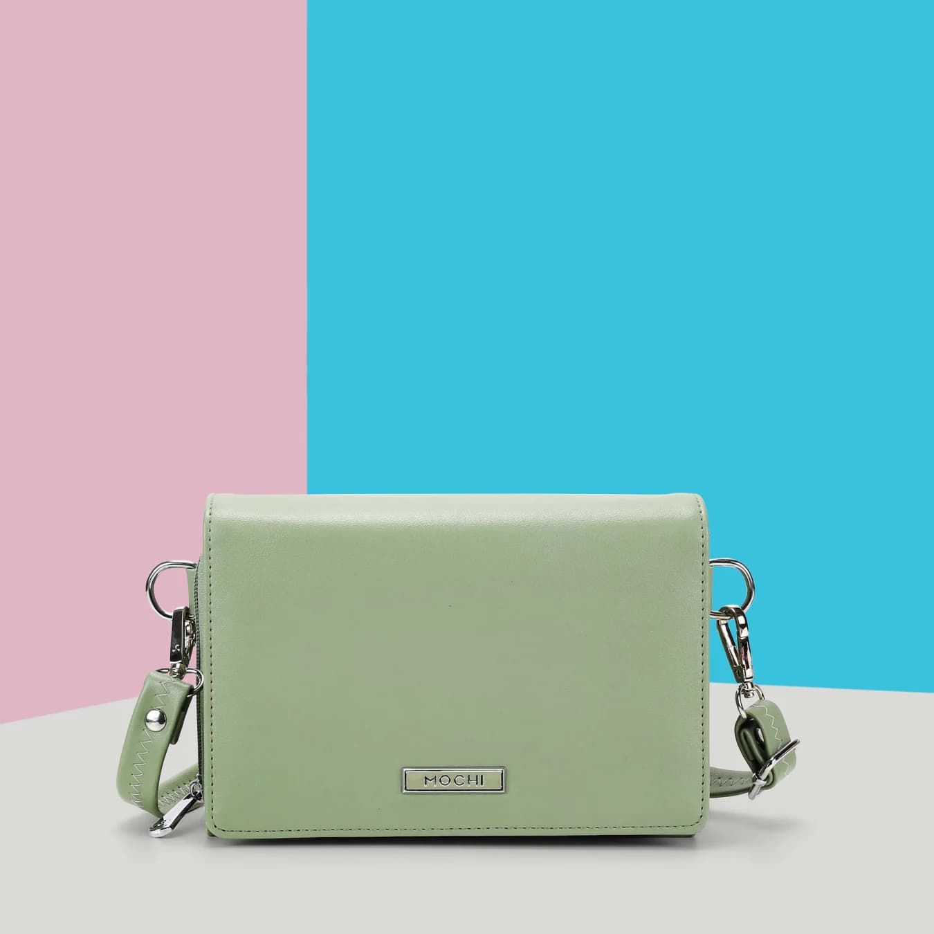 Women's Green Casual PU Handbag