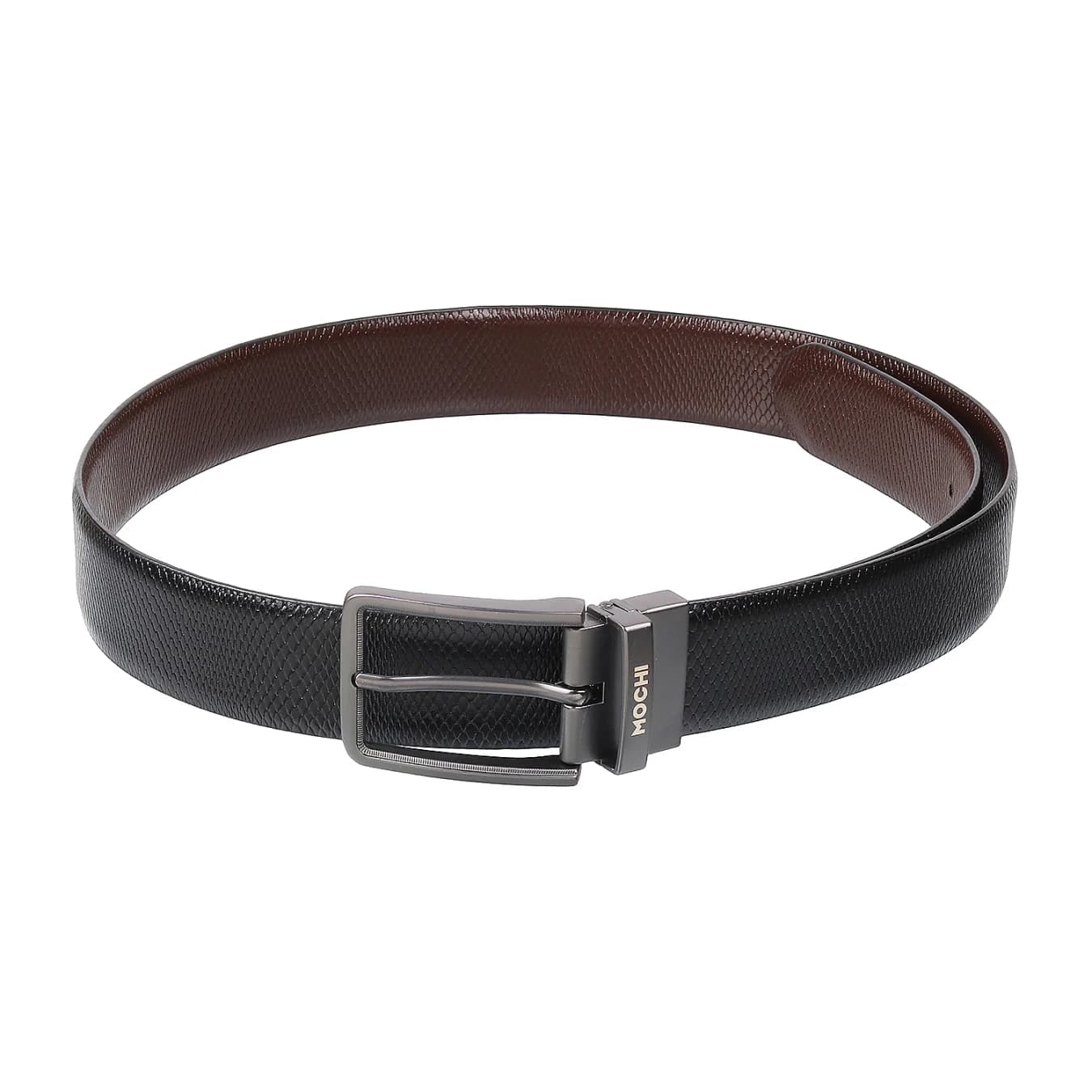 Men's Black Formal Solid Synthetic Belt