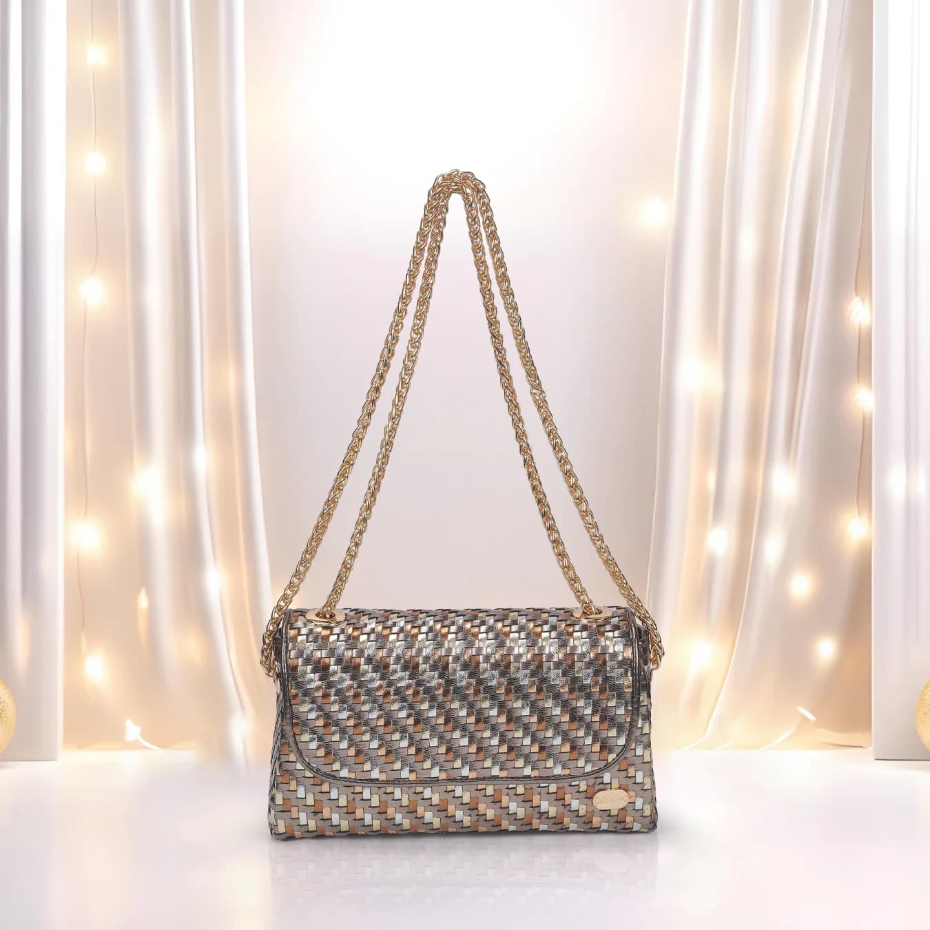 Women's Grey Casual PVC Handbag