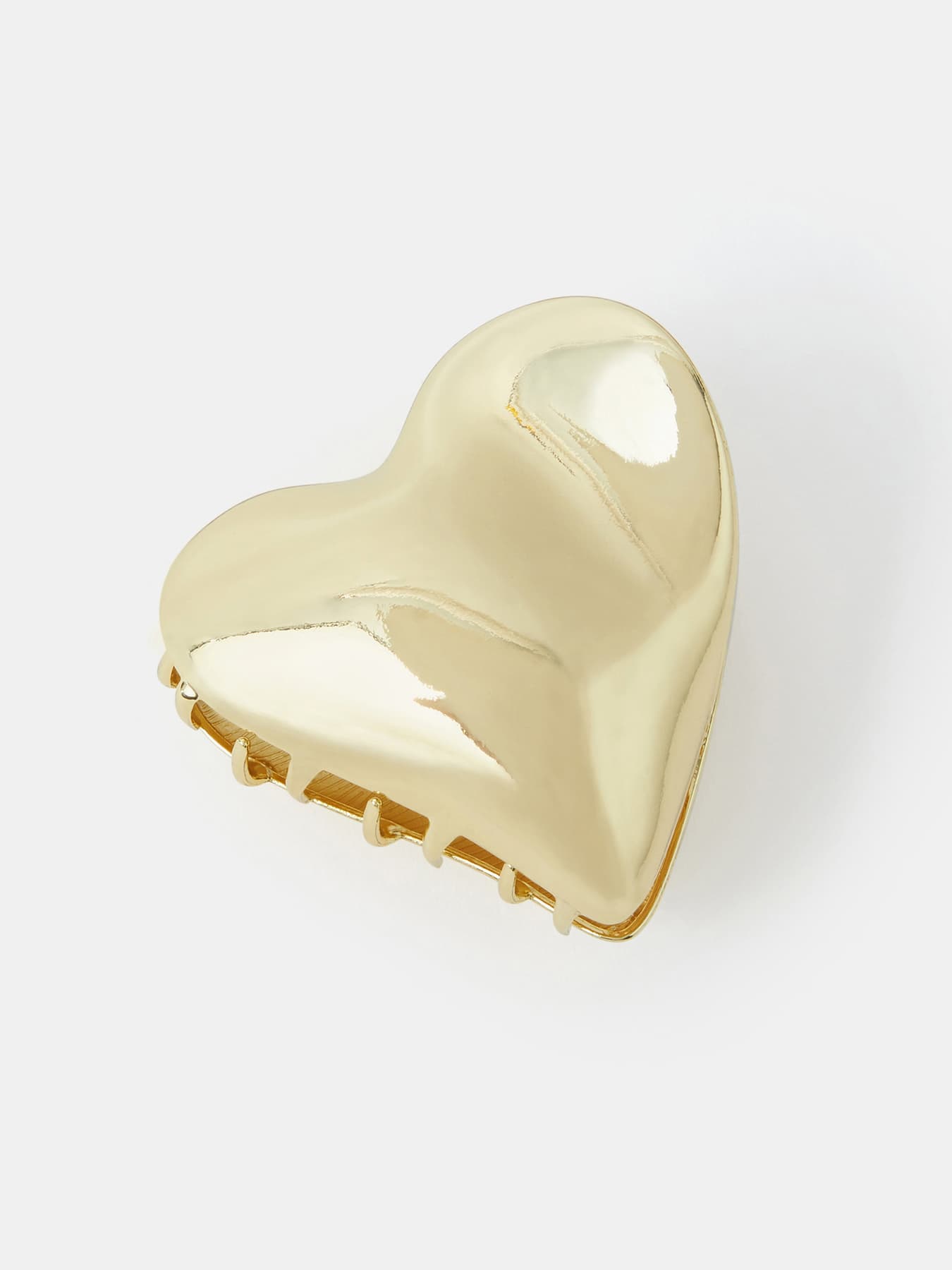 Women's Multicolor Casual Large Heart Metal Claw Clip