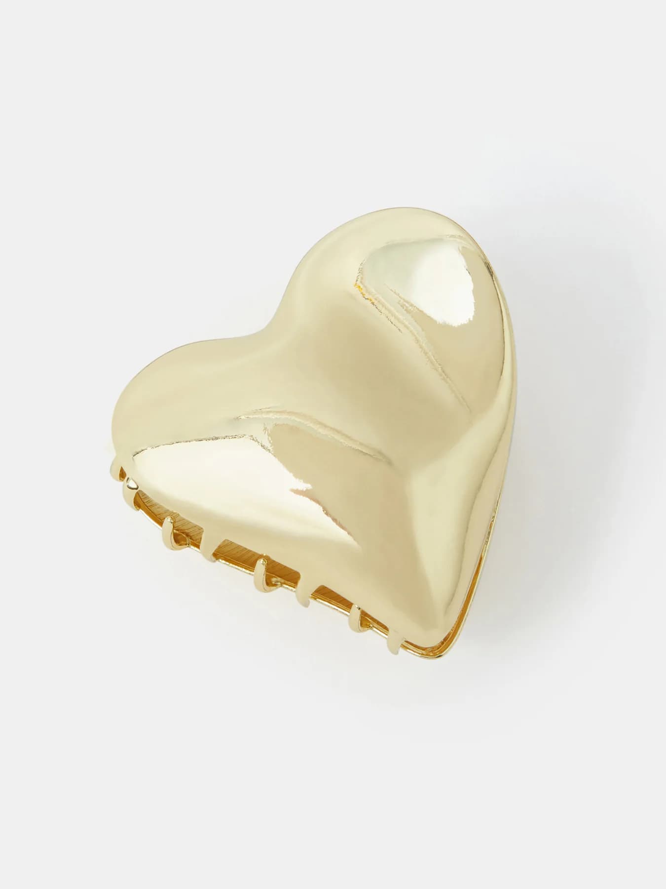 Women's Multicolor Casual Large Heart Metal Claw Clip