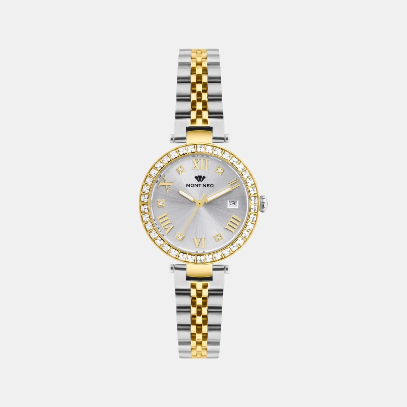 Women's Quartz Silver Dial Analog Stainless Steel Watch 4505E-M1203