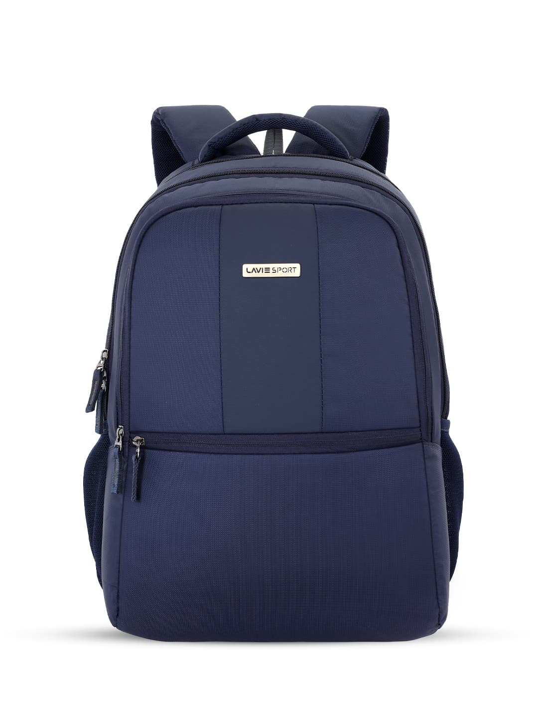 Unisex Navy Formal Solid Polyester Laptop Backpack