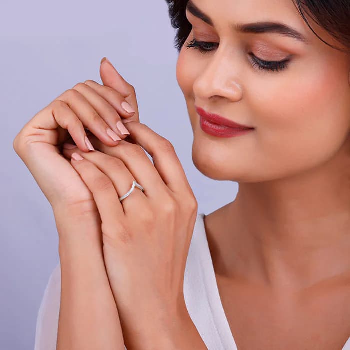 Women's Silver Zirconia Vanki Ring