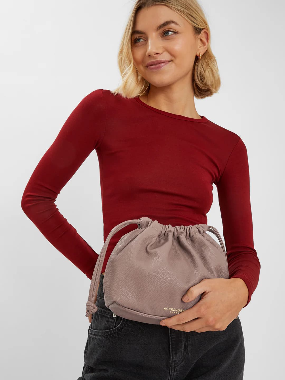 Women's Pink Casual Textured PU Sling Bag