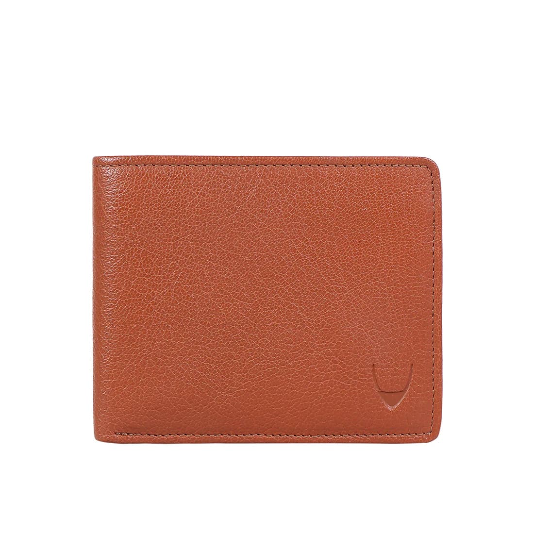 Men's Tan Formal Textured Leather Two Fold Wallet