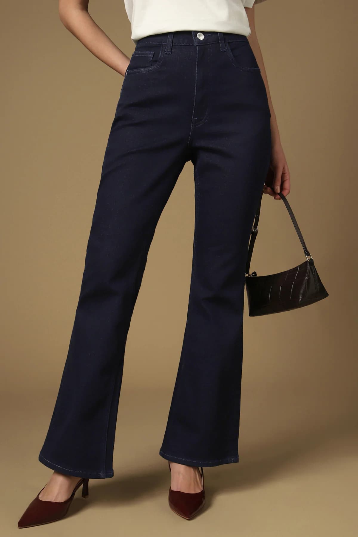 Women's Navy Casual Slim Fit Jeans