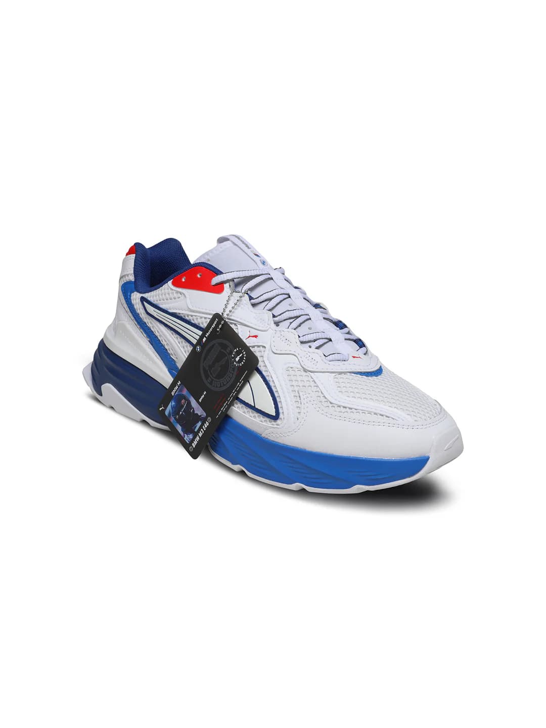 Unisex White Casual Textile Bmw M Motorsport Fade Nitro Sneakers