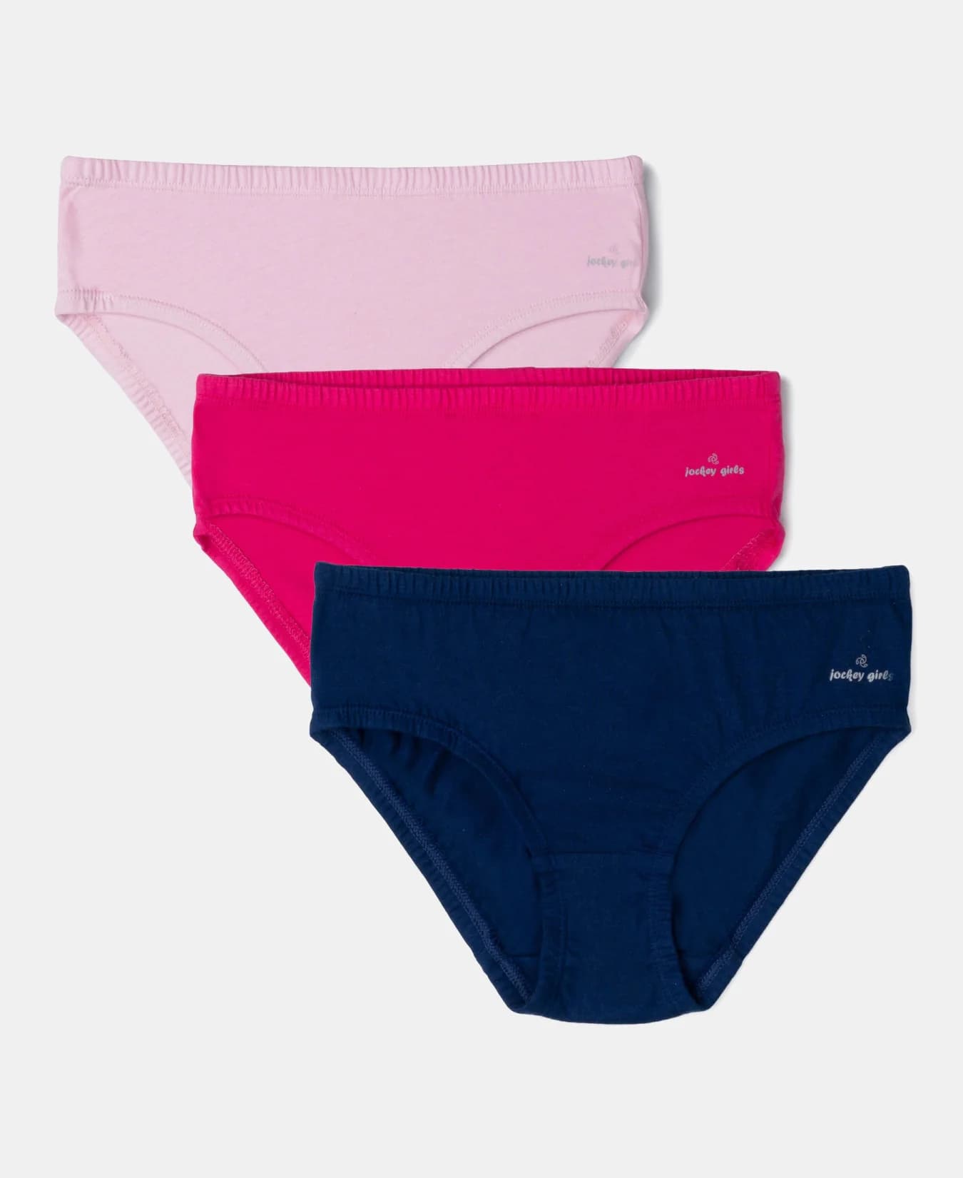 Girls Super Multicolor Combed Cotton Panty with Ultrasoft Waistband - Pack of 3