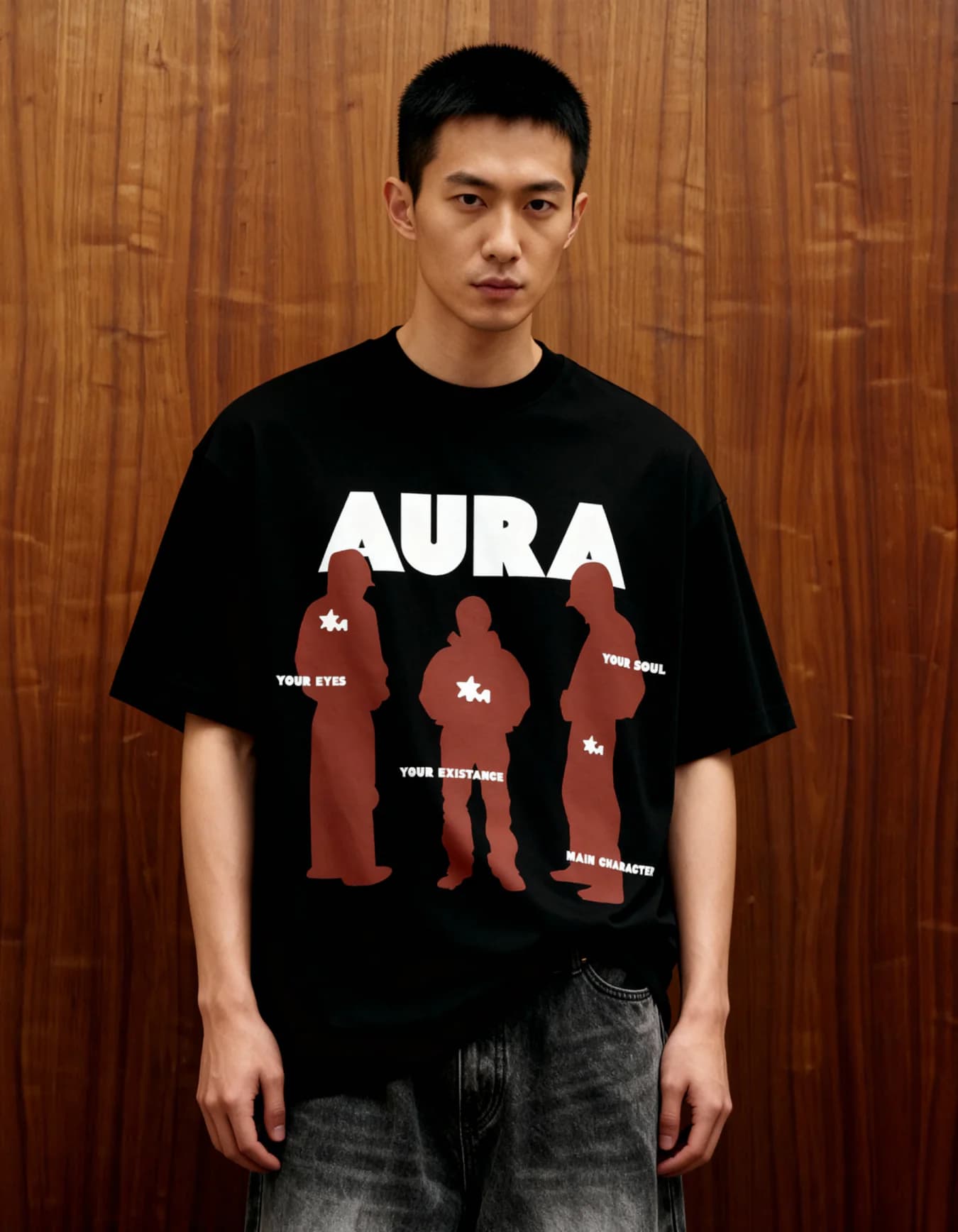 Men's Black Casual Oversized Fit Half Sleeves Tshirt