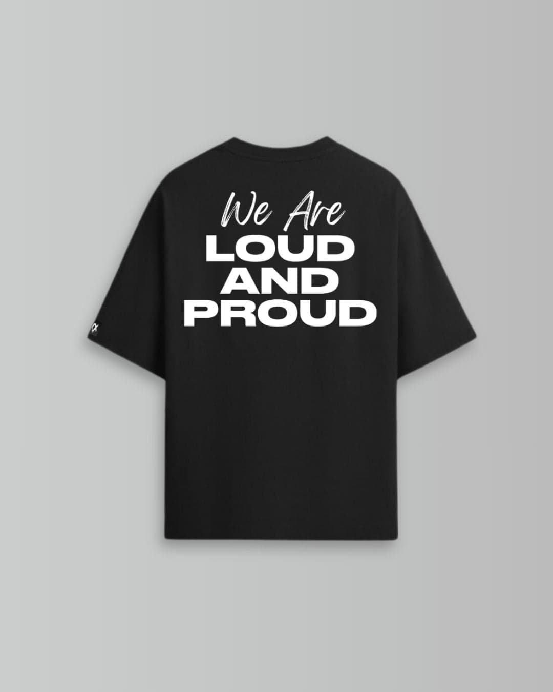 Unisex Black Casual Typography Boxy Fit Tshirt