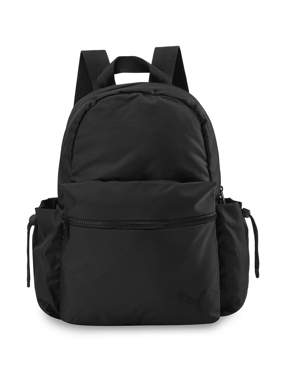 Women's Black Casual Solid Back Strap Handle Laptop Backpack