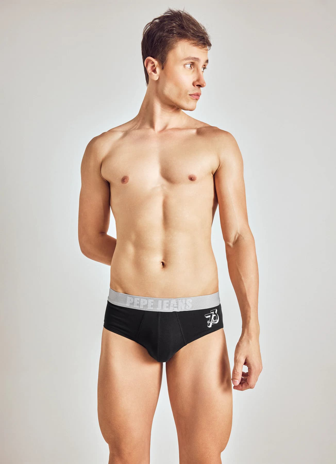 Men's Black Cotton Briefs