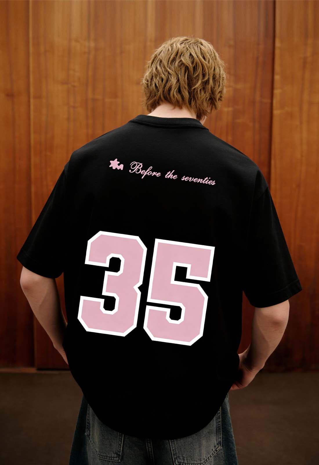 Men's Black Casual Oversized Fit Half Sleeves Tshirt