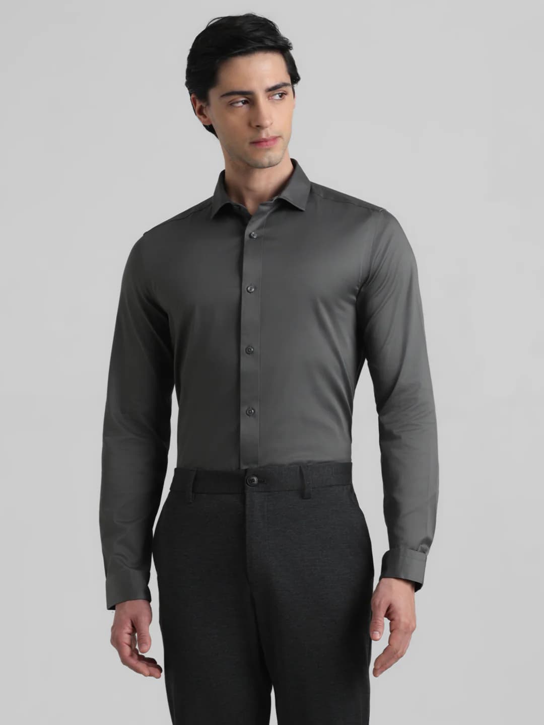 Men Green Casual Full Sleeves Cotton Shirt