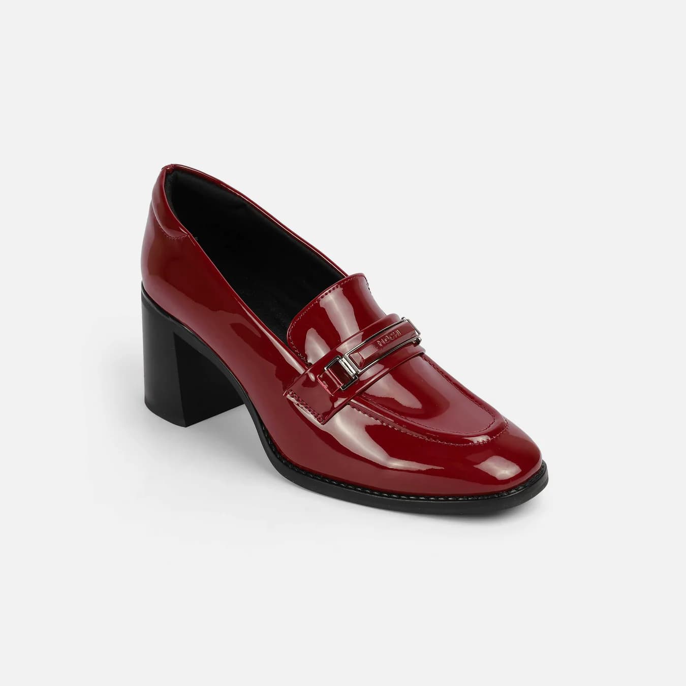 Women's Red Casual Round Toe Synthetic Heels