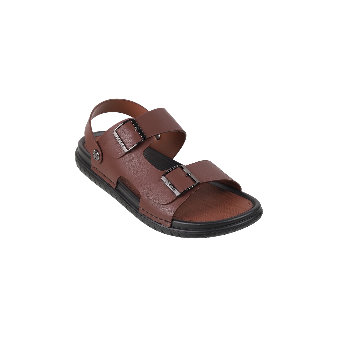 Men's Brown Casual Round Toe Synthetic Sandals
