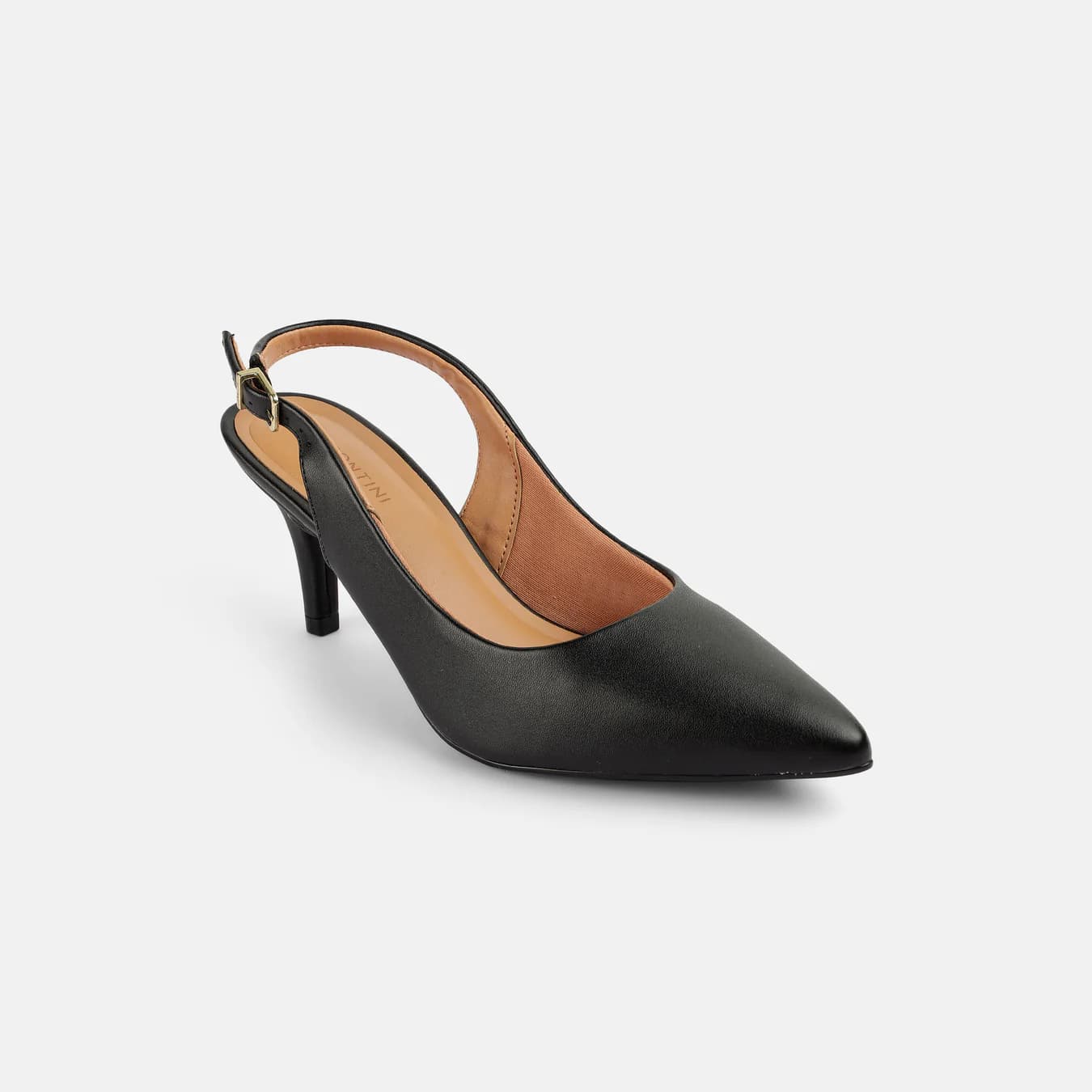 Women's Black Formal Pointy Toe Synthetic Heels