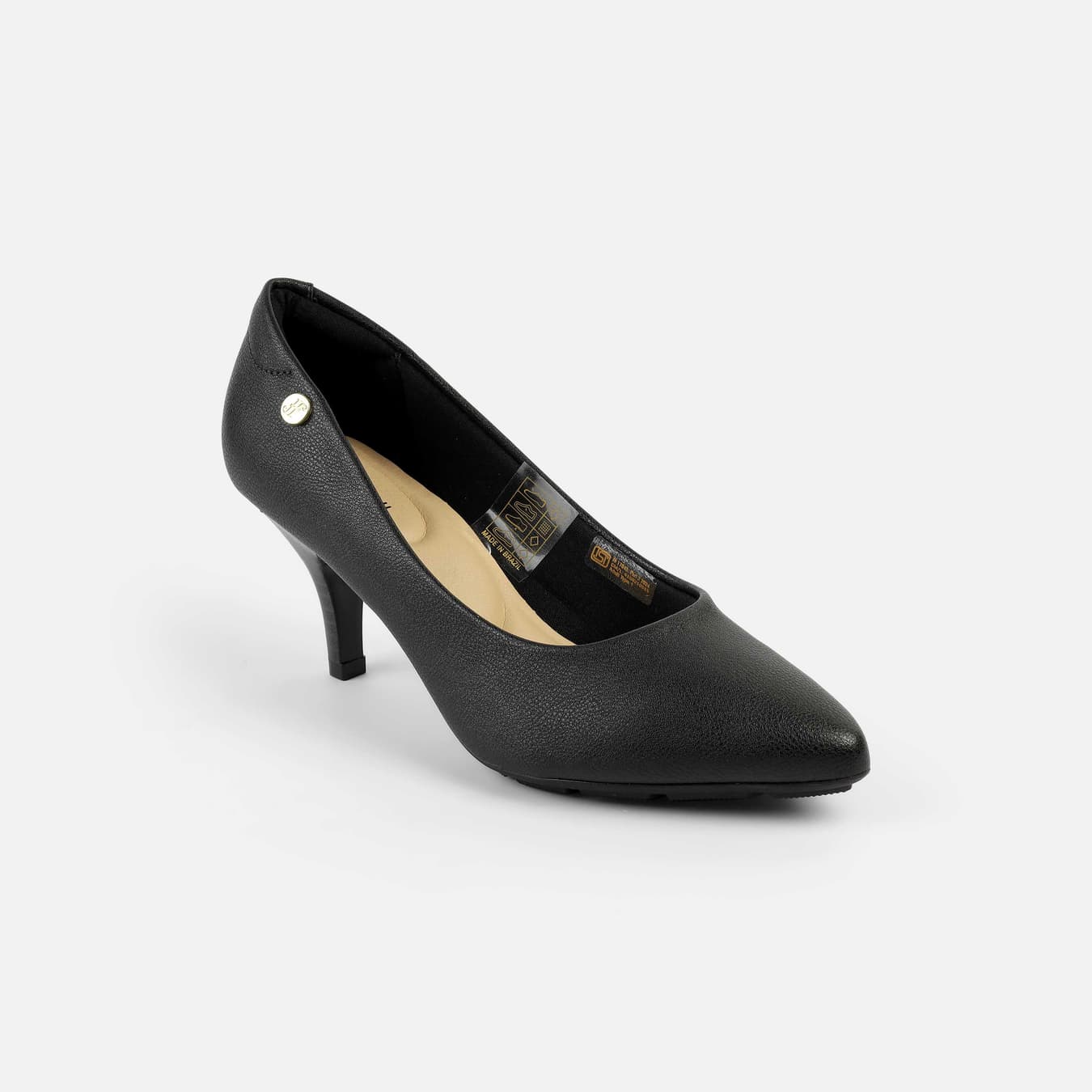 Women's Black Formal Pointy Toe Synthetic Heels