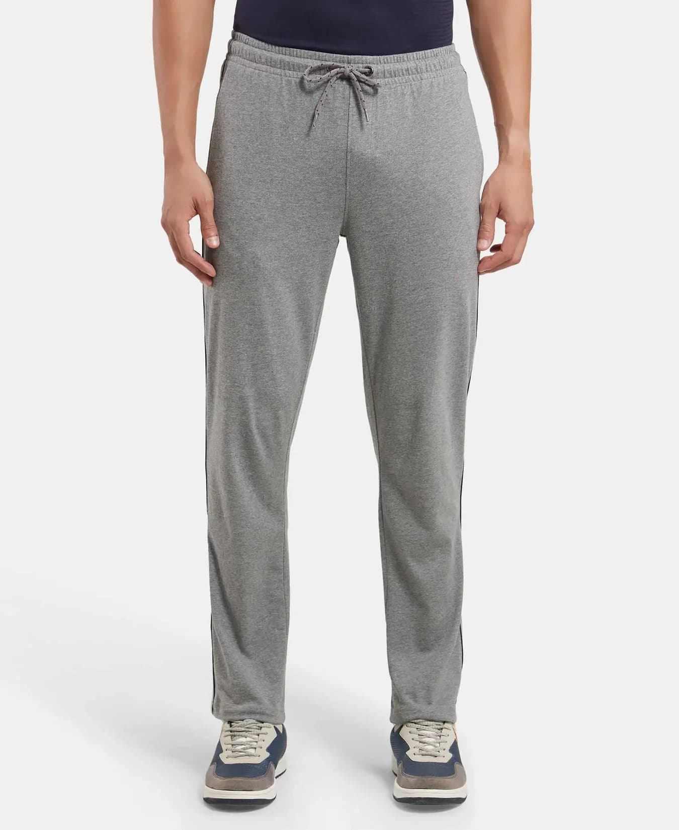Men's Grey Casual Super Combed Cotton Rich Trackpant with Side Pockets