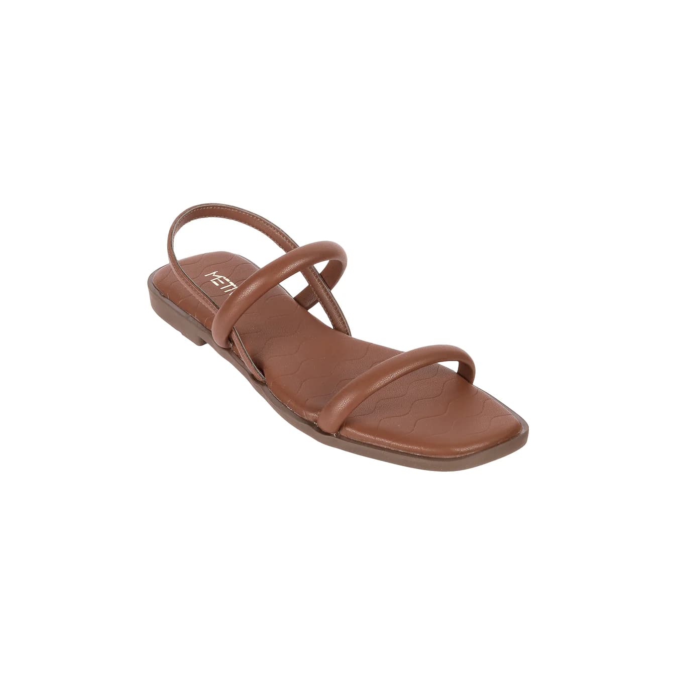 Women's Brown Casual Round Toe Synthetic Sandals