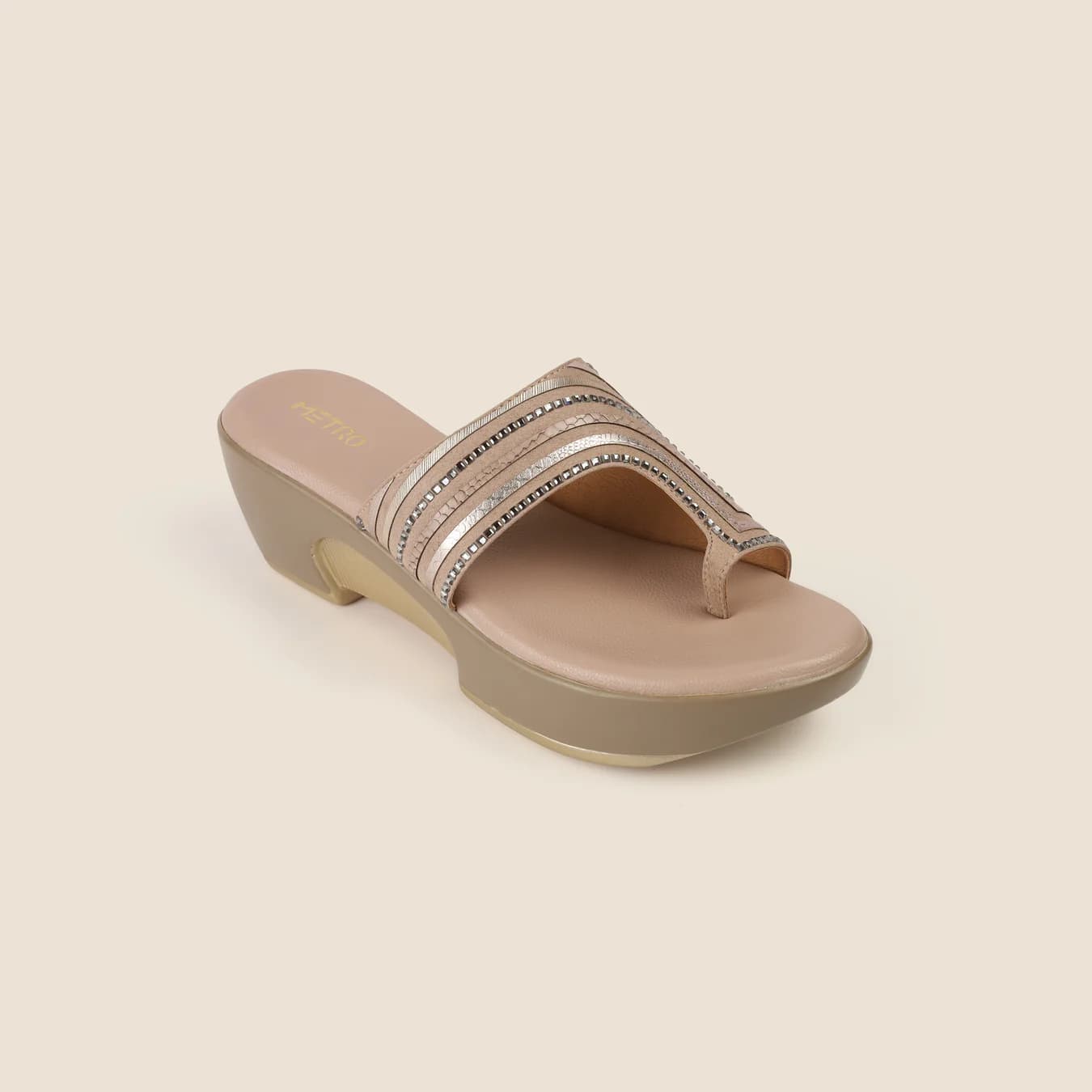 Women's Pink Casual Round Toe Synthetic Sandals