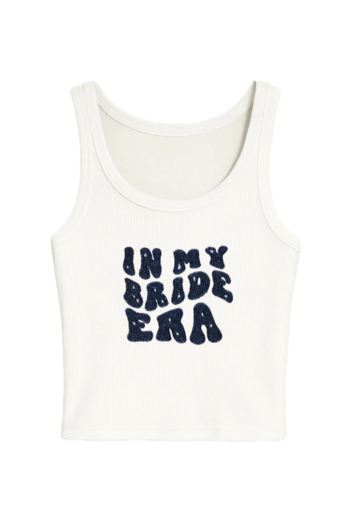 Women's White Casual Solid Embroidered Sleeveless Top
