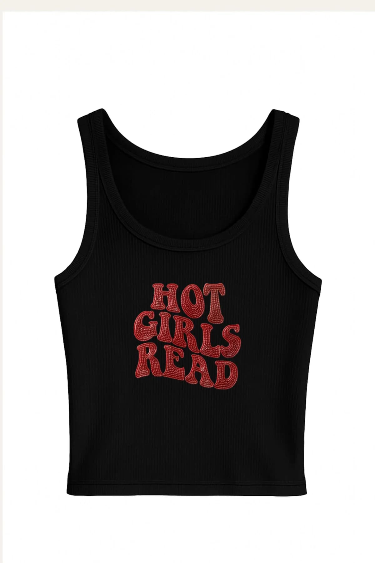 Women's Black Casual Solid Embroidered Sleeveless Top