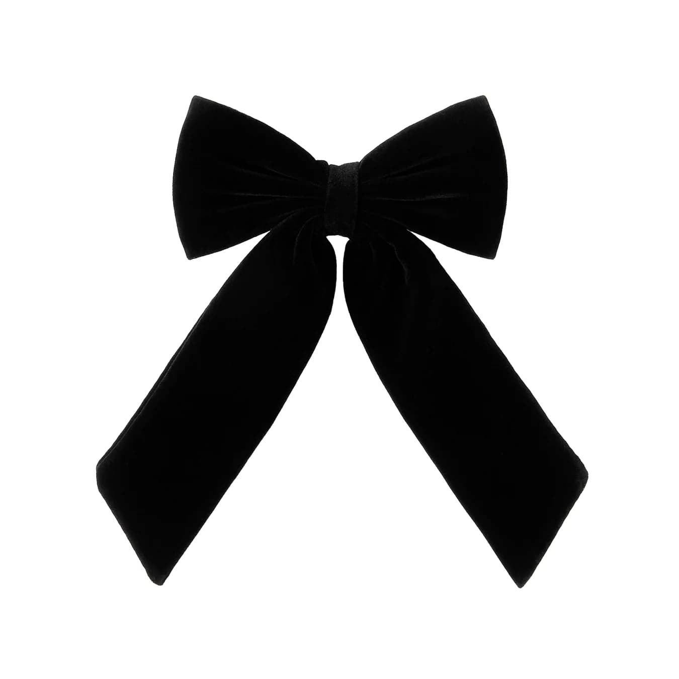 Women's Black Velvet Bow Barrette Hair Clip