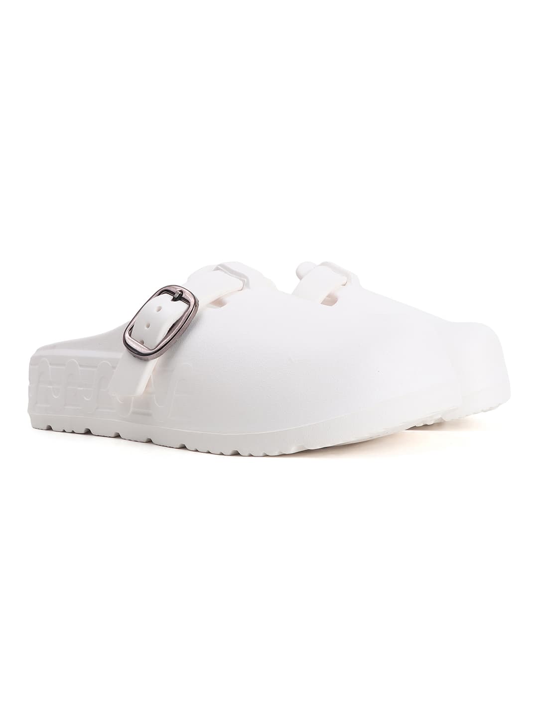 Women's Off White Casual Round Toe Sandals