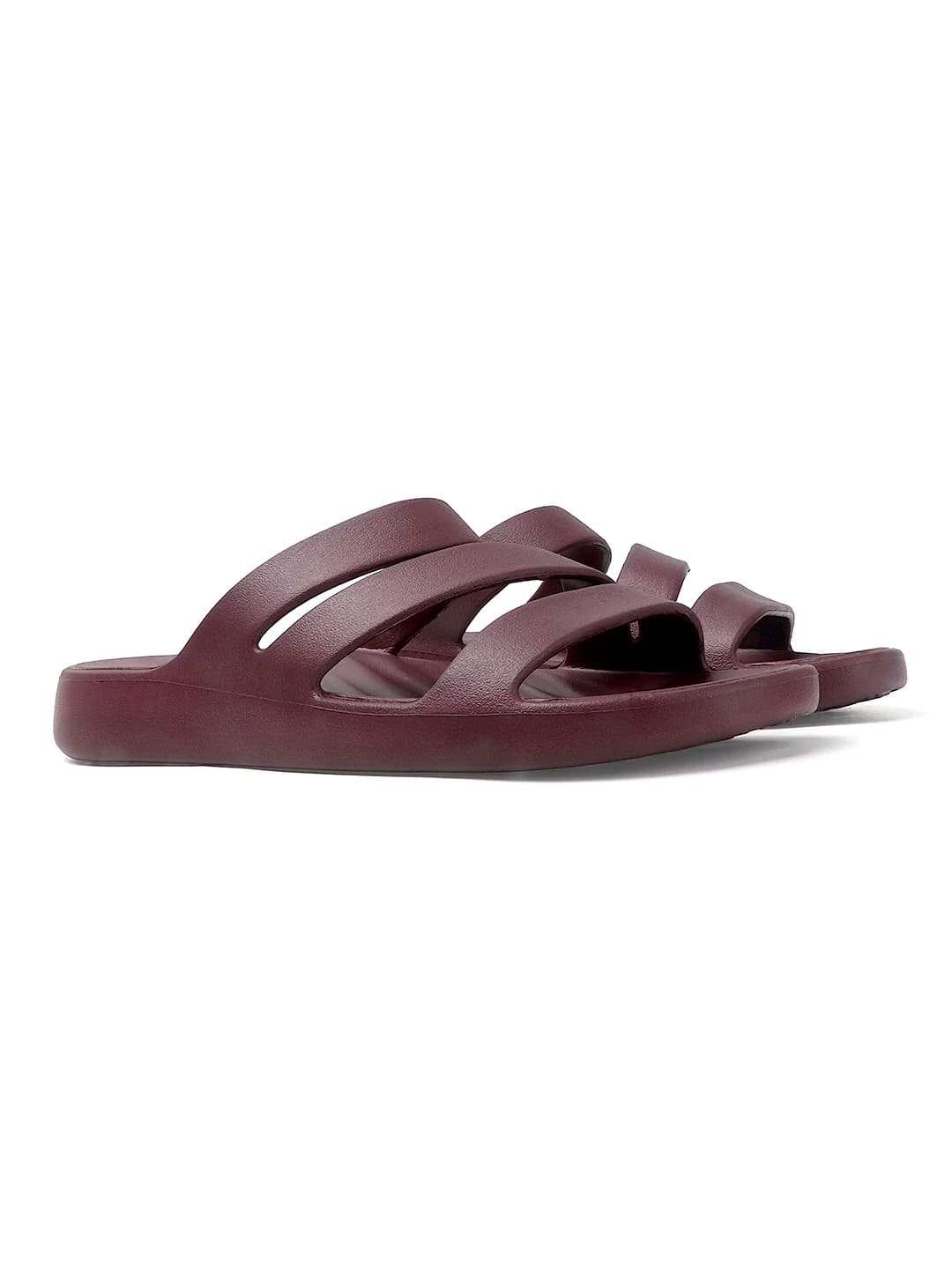 Women's Red Casual Round Toe Sandals