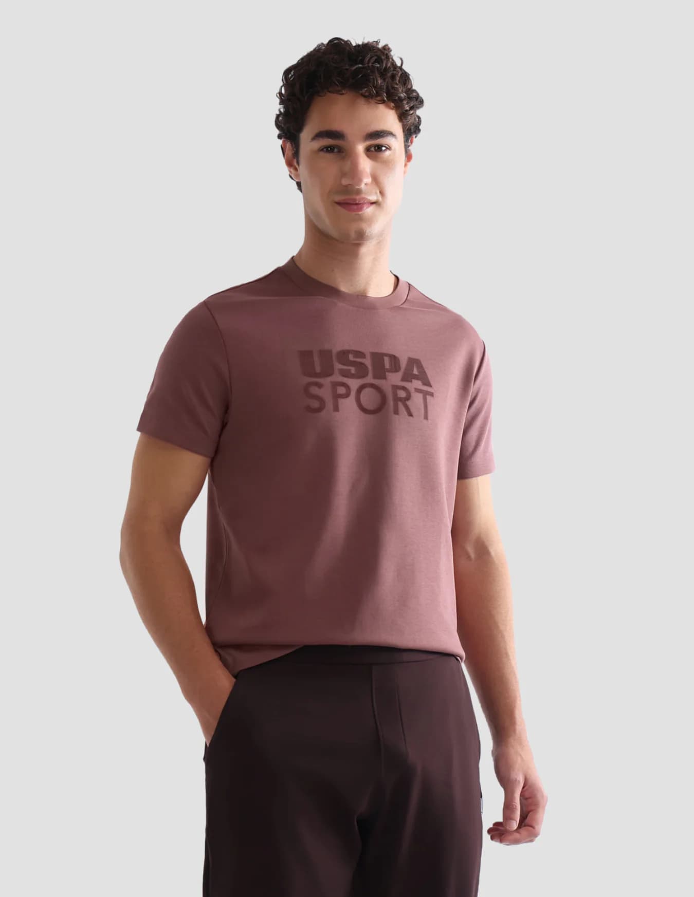Men's Pink Sports Slim Fit Half Sleeves Tshirt
