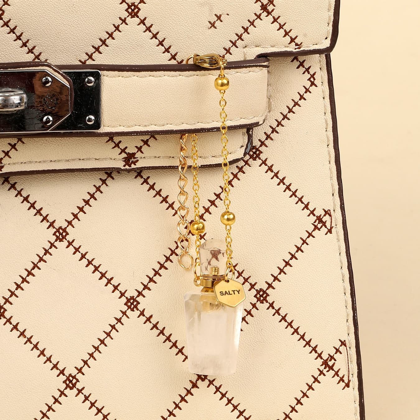 Women's Howlite Perfume Bottle Charm