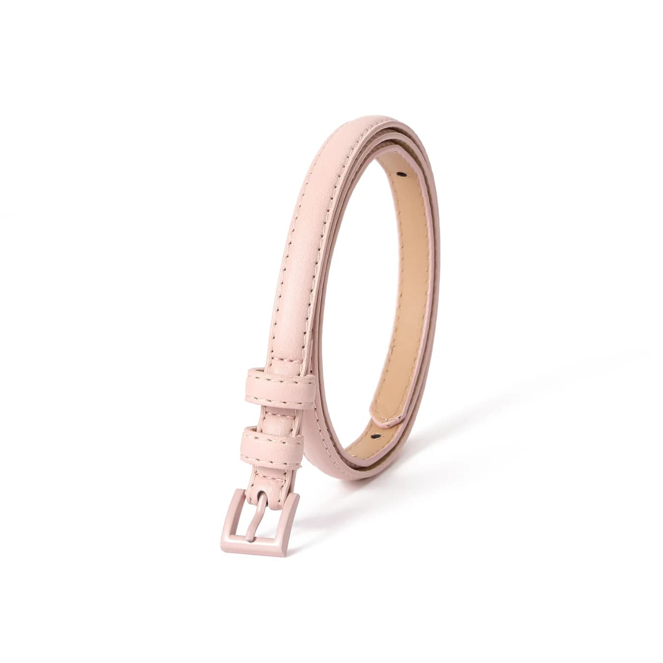 Women's Pink Pastel Bubblegum PU Belt