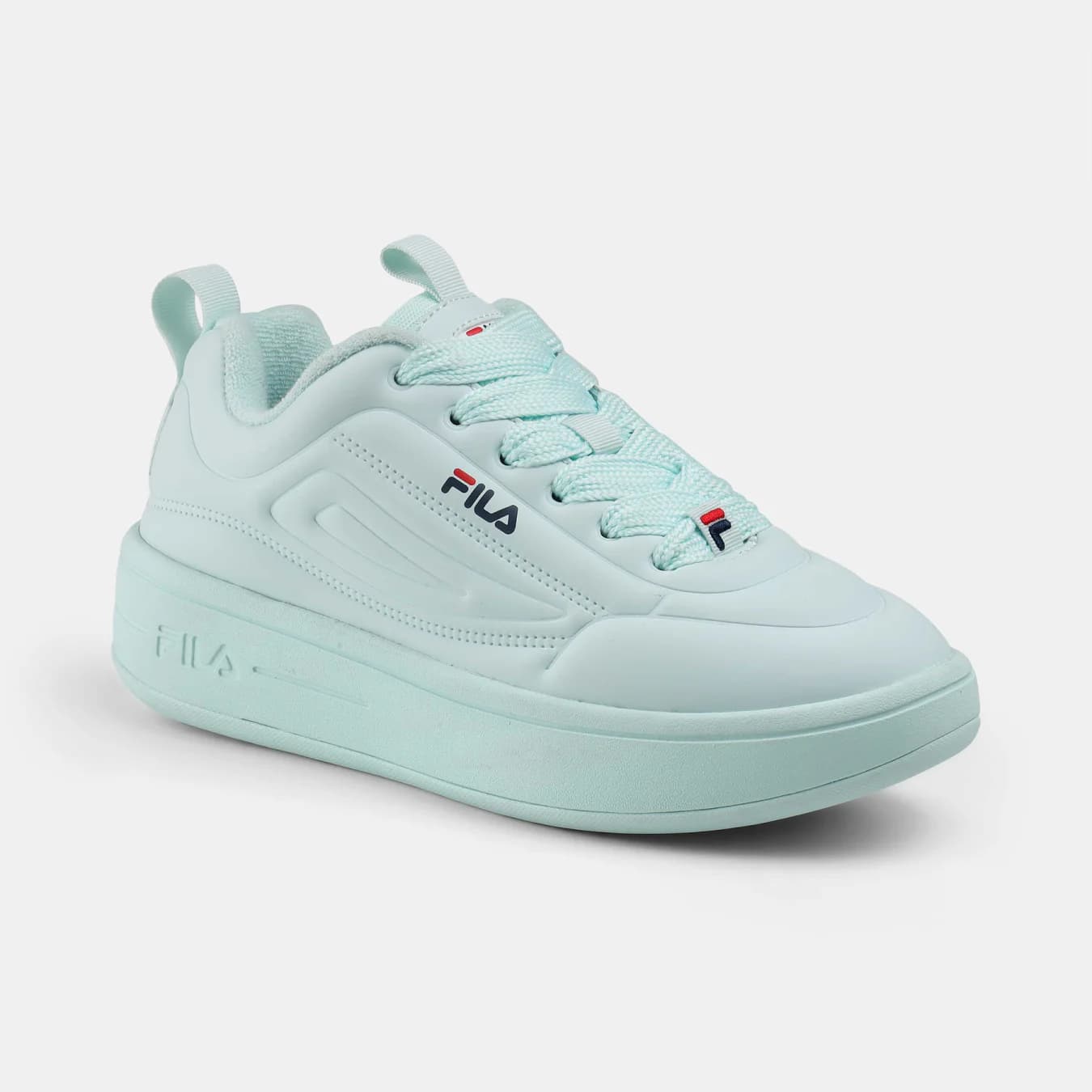 Women's Green Casual Round Toe Lace-Up Sneakers