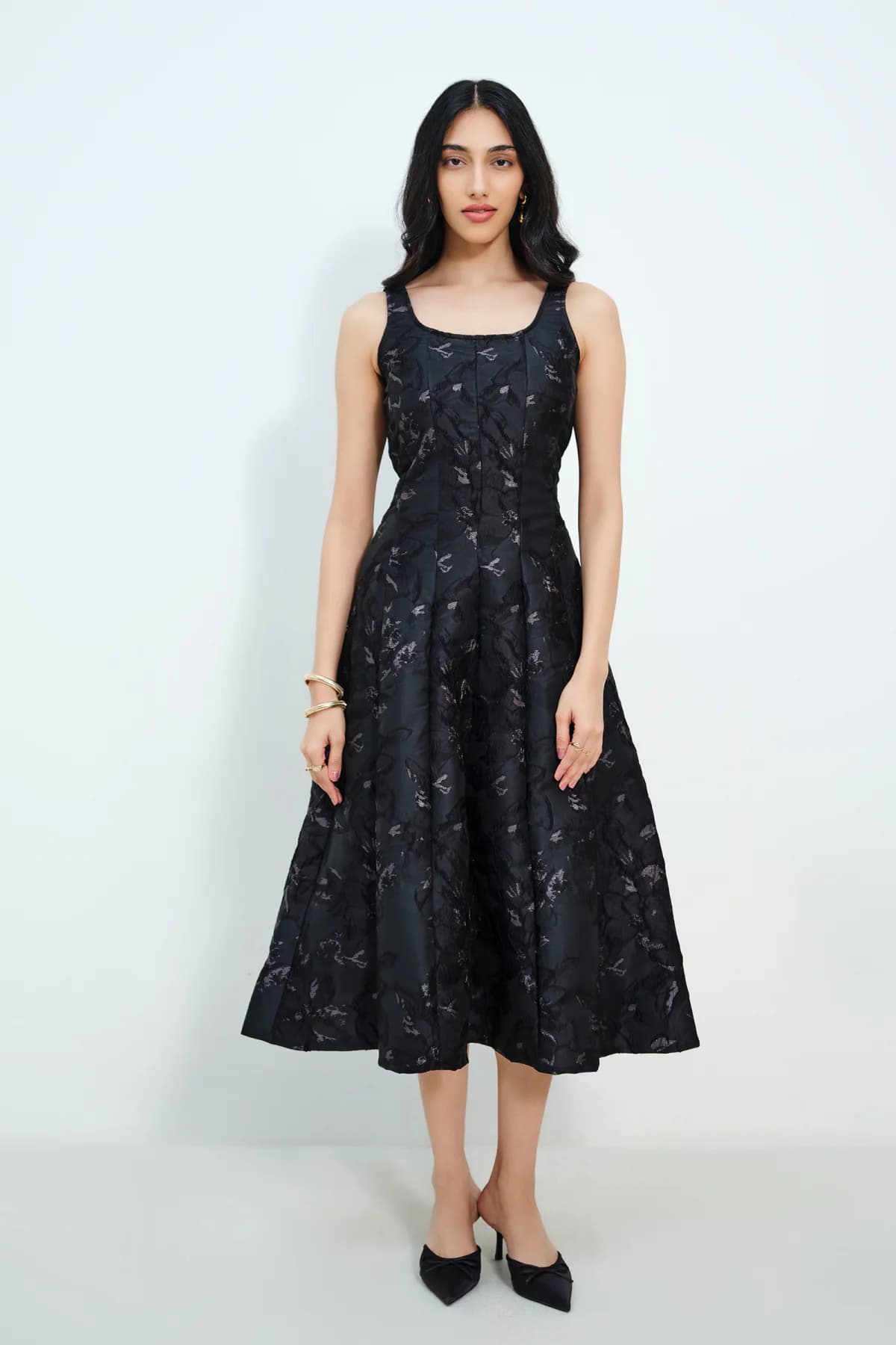 Women's Black Casual Sleeveless Dress