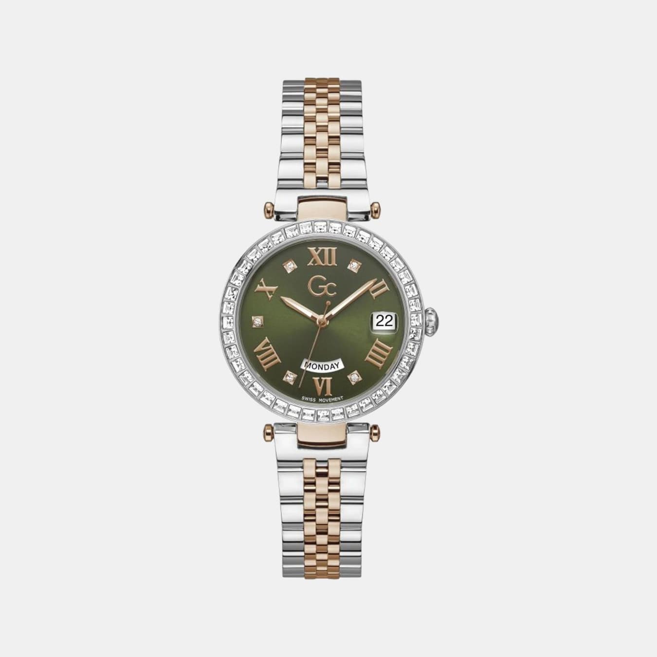 Flair Women's Quartz Green Dial Analog Stainless Steel Watch Z01010L9MF