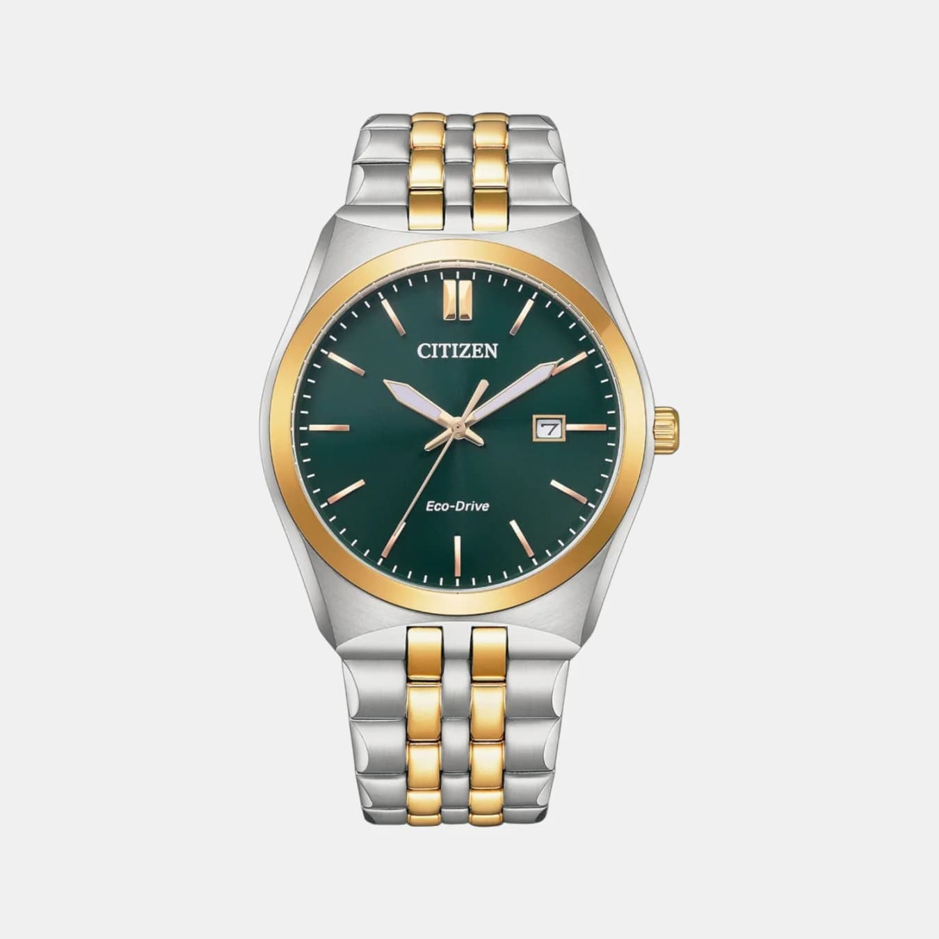 Corso Men's Eco-Drive Green Dial Analog Stainless Steel Watch BM7339-89X