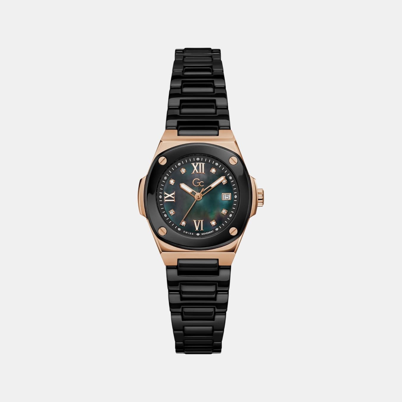 Women's Quartz Black Dial Analog Ceramic Watch Z12008L2MF