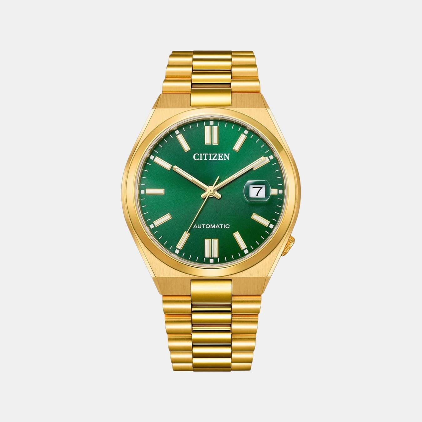 Tsuyosa Men's Automatic Green Dial Analog Stainless Steel Watch NJ0152-51X