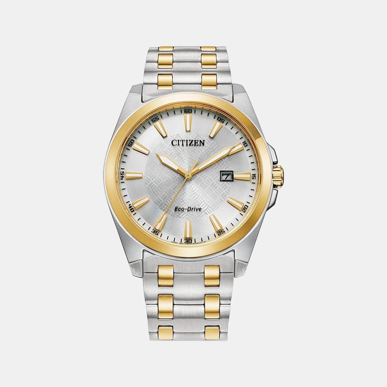 Sport Luxury Chrono Men's Eco-Drive Silver Dial Analog Stainless Steel Watch BM7534-59A