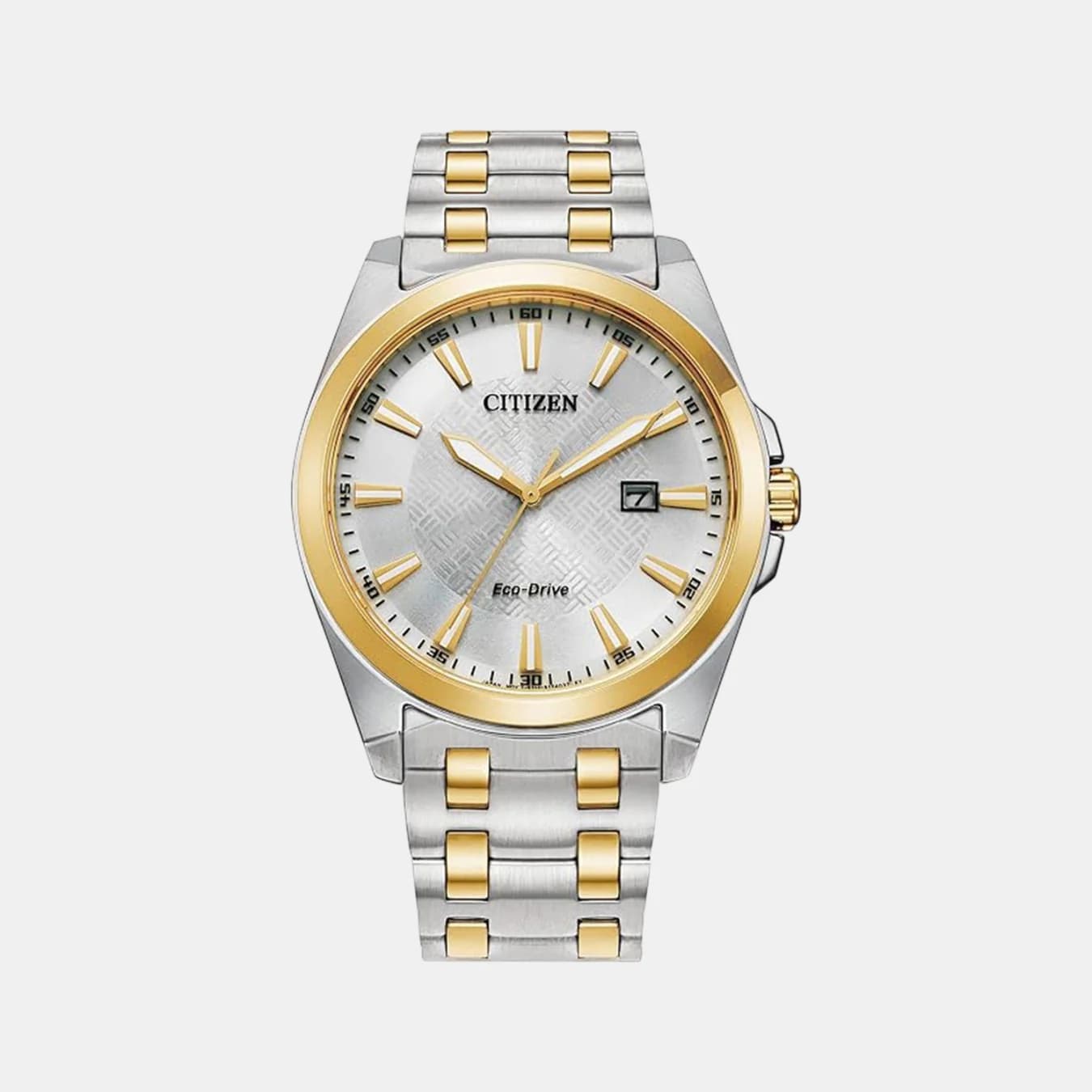 Sport Luxury Chrono Men's Eco-Drive Silver Dial Analog Stainless Steel Watch BM7534-59A