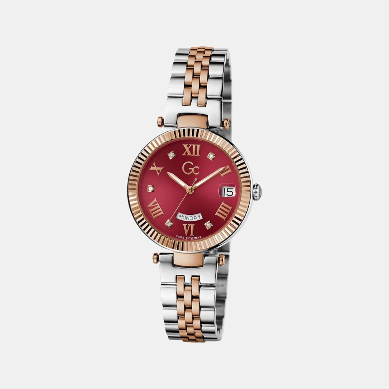 Flair Women's Quartz Red Dial Analog Stainless Steel Watch Z01017L3MF